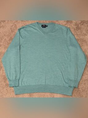 Vineyard Vines Performance Men’s Blue V Neck Merino Blend Sweater Size XL